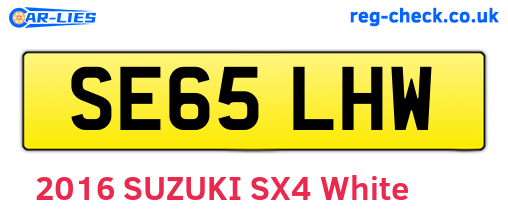 SE65LHW are the vehicle registration plates.