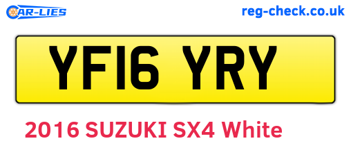 YF16YRY are the vehicle registration plates.