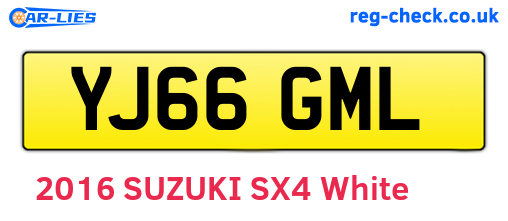 YJ66GML are the vehicle registration plates.