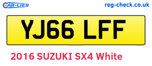 YJ66LFF are the vehicle registration plates.
