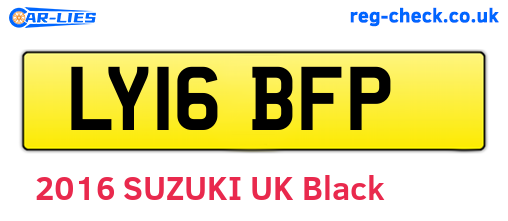 LY16BFP are the vehicle registration plates.