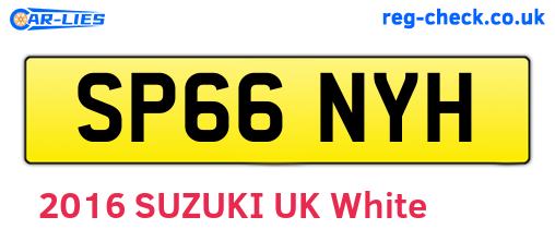 SP66NYH are the vehicle registration plates.
