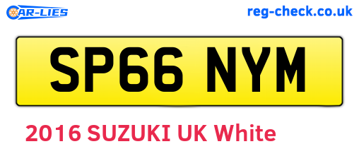 SP66NYM are the vehicle registration plates.