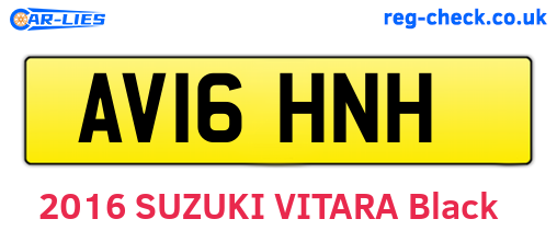 AV16HNH are the vehicle registration plates.