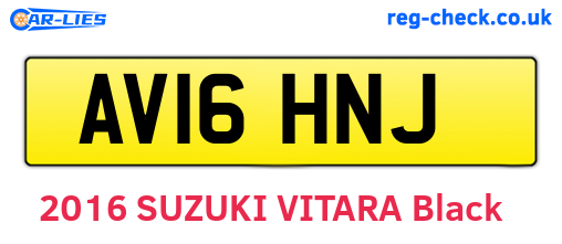AV16HNJ are the vehicle registration plates.