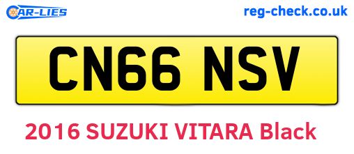 CN66NSV are the vehicle registration plates.