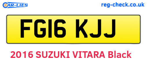 FG16KJJ are the vehicle registration plates.