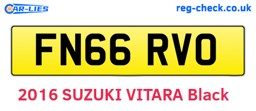 FN66RVO are the vehicle registration plates.