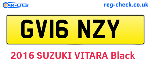 GV16NZY are the vehicle registration plates.