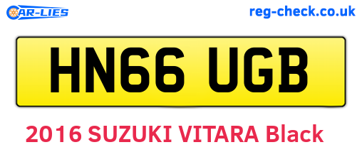 HN66UGB are the vehicle registration plates.