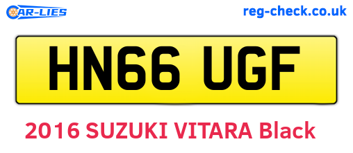 HN66UGF are the vehicle registration plates.