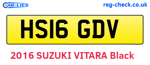 HS16GDV are the vehicle registration plates.