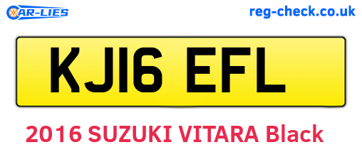 KJ16EFL are the vehicle registration plates.