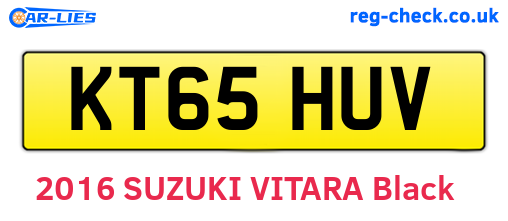 KT65HUV are the vehicle registration plates.