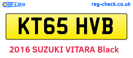 KT65HVB are the vehicle registration plates.