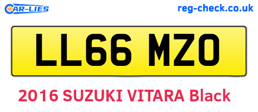 LL66MZO are the vehicle registration plates.