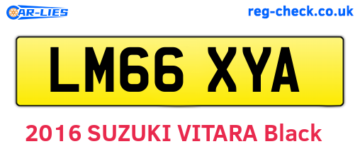LM66XYA are the vehicle registration plates.