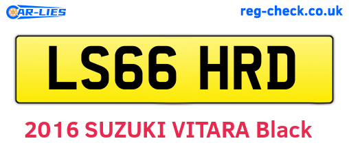 LS66HRD are the vehicle registration plates.
