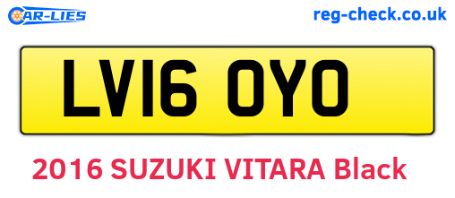 LV16OYO are the vehicle registration plates.