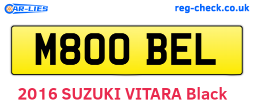 M800BEL are the vehicle registration plates.