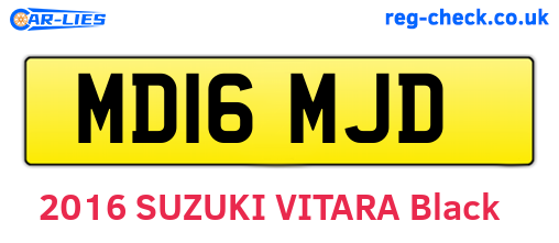 MD16MJD are the vehicle registration plates.