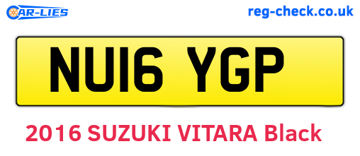 NU16YGP are the vehicle registration plates.