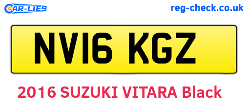 NV16KGZ are the vehicle registration plates.