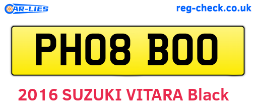 PH08BOO are the vehicle registration plates.