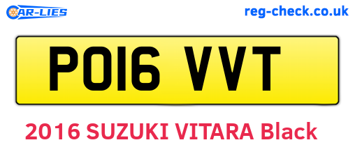 PO16VVT are the vehicle registration plates.