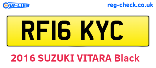 RF16KYC are the vehicle registration plates.