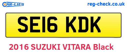 SE16KDK are the vehicle registration plates.