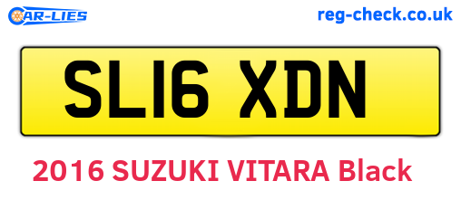 SL16XDN are the vehicle registration plates.