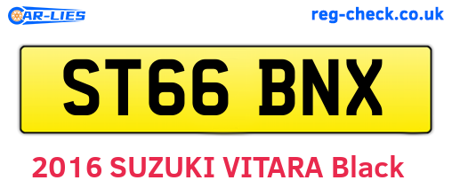 ST66BNX are the vehicle registration plates.