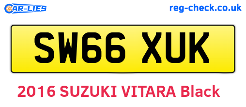 SW66XUK are the vehicle registration plates.