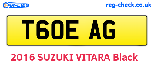 T60EAG are the vehicle registration plates.