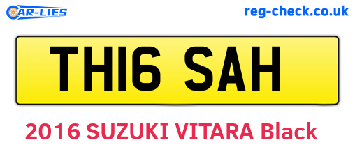 TH16SAH are the vehicle registration plates.