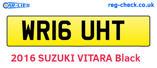 WR16UHT are the vehicle registration plates.