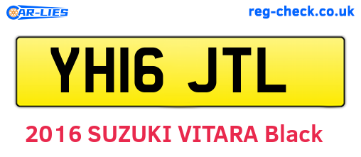 YH16JTL are the vehicle registration plates.