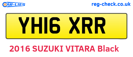 YH16XRR are the vehicle registration plates.