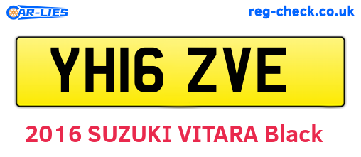 YH16ZVE are the vehicle registration plates.