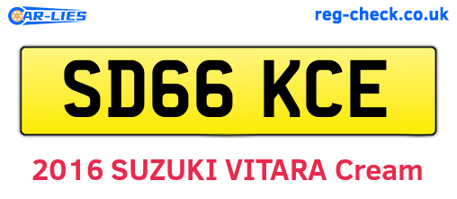 SD66KCE are the vehicle registration plates.