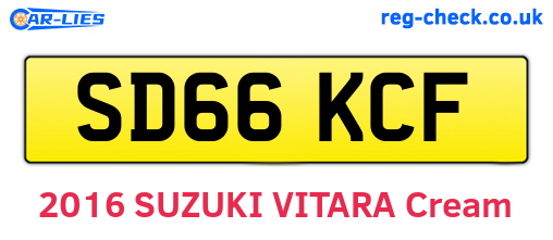 SD66KCF are the vehicle registration plates.