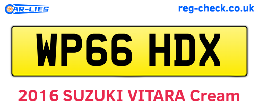 WP66HDX are the vehicle registration plates.