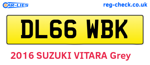 DL66WBK are the vehicle registration plates.