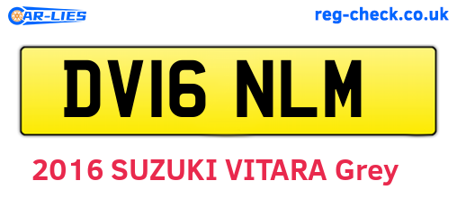 DV16NLM are the vehicle registration plates.
