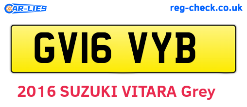 GV16VYB are the vehicle registration plates.