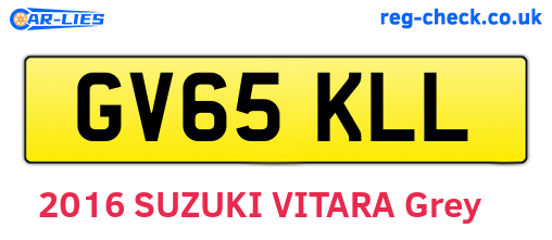 GV65KLL are the vehicle registration plates.