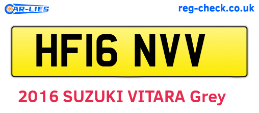 HF16NVV are the vehicle registration plates.