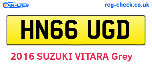 HN66UGD are the vehicle registration plates.
