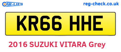 KR66HHE are the vehicle registration plates.